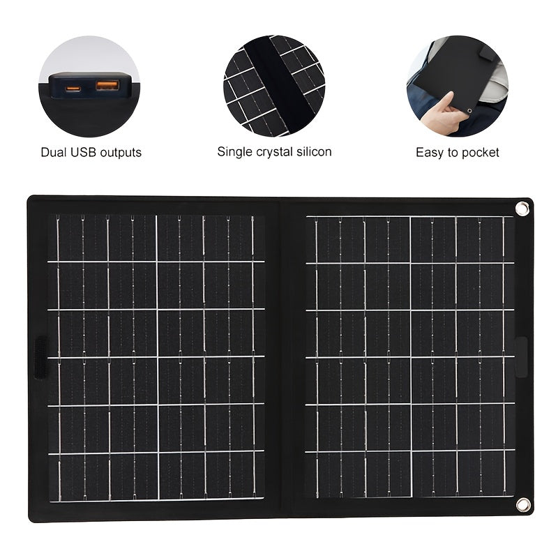 NNETM Portable Solar Panel Charger (2-in-1)