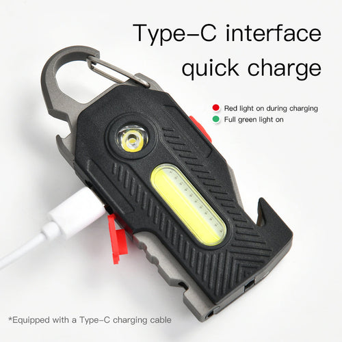 Multifunctional Charging Emergency Light Convenient Keychain Work Ligh
