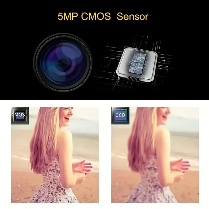 Black 270° Rotating LED Flip Screen Camera