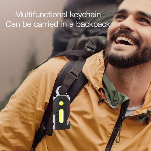 Multifunctional Charging Emergency Light Convenient Keychain Work Ligh