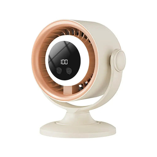 Turbo Desk Fan With Digital Display 100 Speed Rechargeable Air