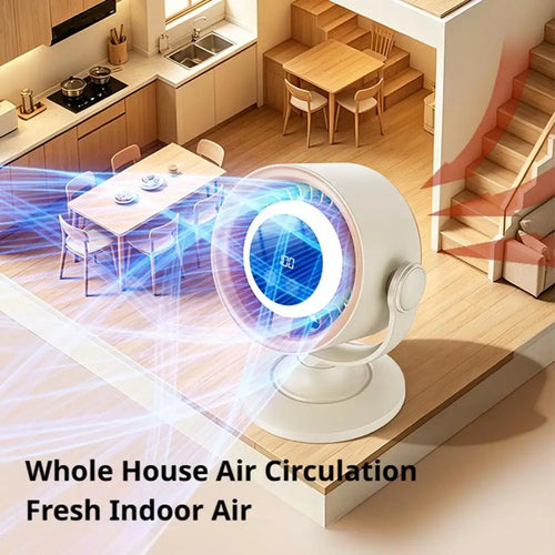 Turbo Desk Fan With Digital Display 100 Speed Rechargeable Air