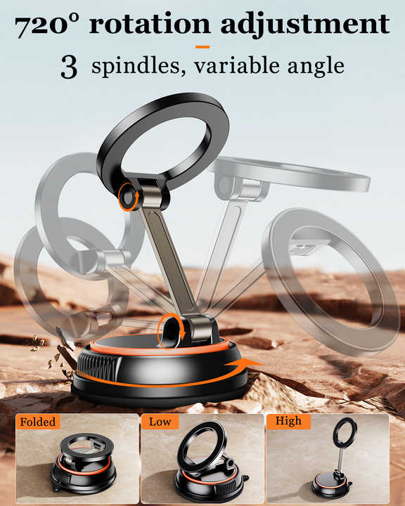NNEDSZ 360 Degree Rotating Magnetic Phone Holder - Strong Suction and Stable Design