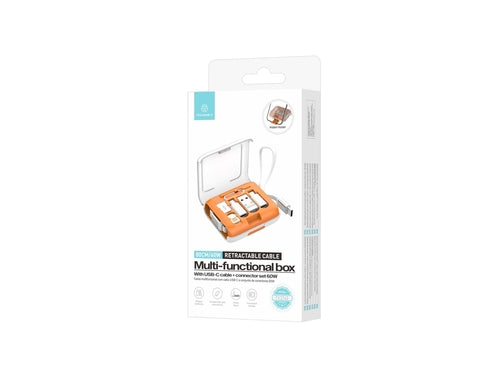 Techancy Caixa Multifuncional TV3740 Cabo USB-C Retratil 80CM 60W