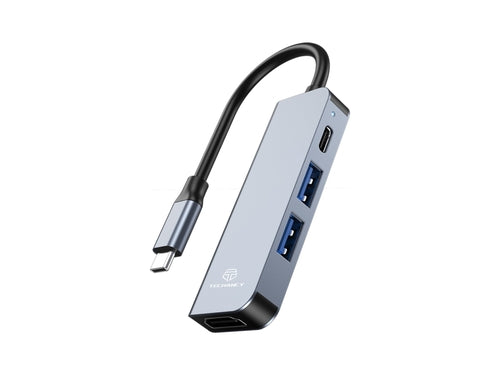 Techancy Hub USB-C 4 em 1 KT2908 com HDTV, PD, USB 3.0 e USB 2.0,